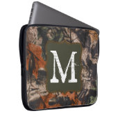 Jagd-Camouflage-Jäger-Camouflage-Monogramm 15" Laptopschutzhülle (Vorne Rechts)