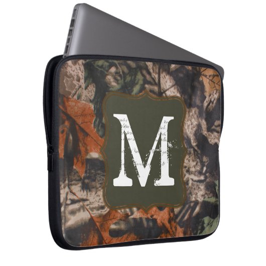 Jagd-Camouflage-Jäger-Camouflage-Monogramm 15" Laptopschutzhülle (Vorne Rechts)