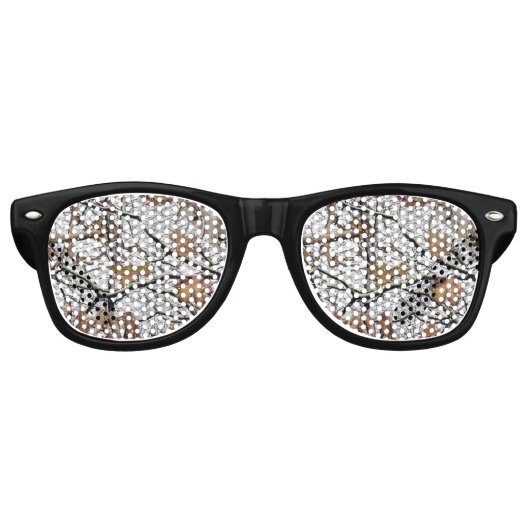 Jagd Camouflage Schneemuster 2 Partybrille (Vorderseite)