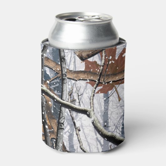 Jagd Camouflage Schneemuster 3 Dosenkühler (Kanne Vorderseite)