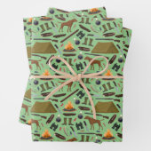 Jagd Camping Zelt Campfire Schießpistole Muster Geschenkpapier Set (Beispiel)