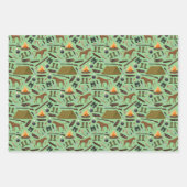 Jagd Camping Zelt Campfire Schießpistole Muster Geschenkpapier Set (Vorderseite 3)