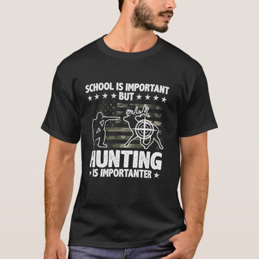 Jagd Deer Buck Jagd Patriotic Hunter Long Sl T-Shirt (Vorderseite)