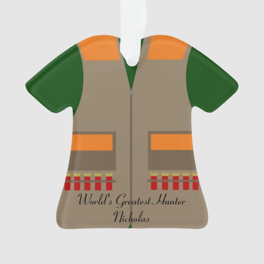 Jagd der Weste-Weihnachtsverzierung Ornament (Vorderseite)