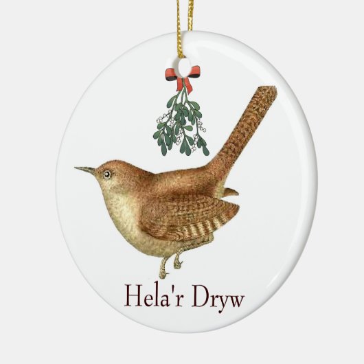 Jagd des Zaunkönigs Keramikornament (Links)