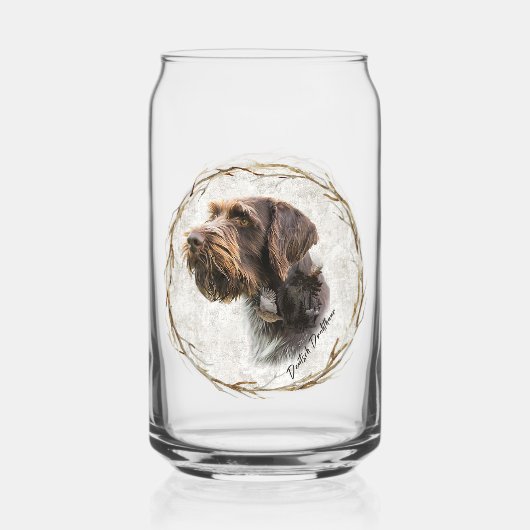 Jagd, deutsches Drahthaar Pointer Dosenglas (Vorderseite)
