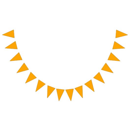 Jagd: Dreiecksfahnen - Orange Wimpelkette (Alle)