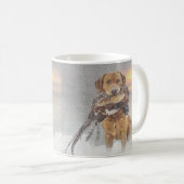 Jagd Fasan im Winter Wandteppich Plexiglas Kaffeetasse (VorderseiteRechts)