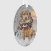 Jagd Fasan im Winter Wandteppich Plexiglas Ornament (Vorderseite)