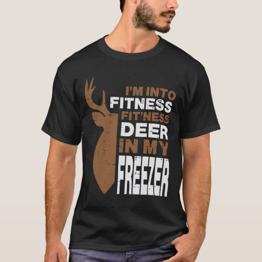 Jagd Fitness Hirsch im Gefrierfass Hunter Männer W T-Shirt (Vorderseite)