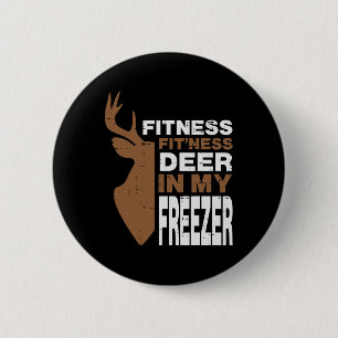 Jagd Fitness Hirsch im Gefrierjäger Männer Jungen  Button