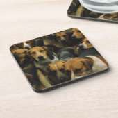 Jagd Foxhounds, Galway-Blazer, Irland Getränkeuntersetzer (Linke Seite)