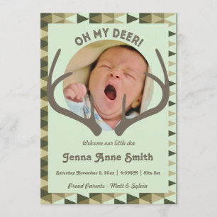 Jagd-Geburts-Camouflage-Mitteilungsmädchen oder Ankündigung