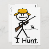 Jagd:Hirsche:Gewehr Postkarte (Vorne/Hinten)