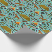 Jagd Hund Shotgun Zelt Binoculars Sport Geschenkpapier (Ecke)