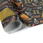 Jagd Hund Shotgun Zelt Binoculars Sport Geschenkpapier (Rolleneckpunkt)