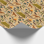 Jagd Hund Shotgun Zelt Binoculars Sport Geschenkpapier (Ecke)