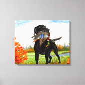 Jagd Hunde Malerei Wrapped Canvas Leinwanddruck (Vorderseite)