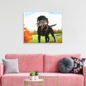Jagd Hunde Malerei Wrapped Canvas Leinwanddruck (Insitu (Wohnzimmer))