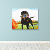 Jagd Hunde Malerei Wrapped Canvas Leinwanddruck (Insitu (Holzboden))