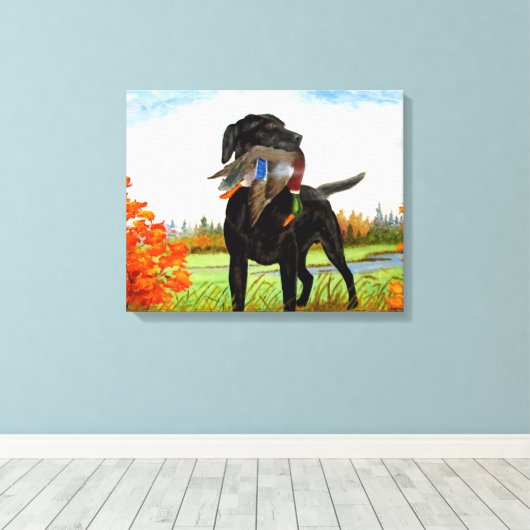 Jagd Hunde Malerei Wrapped Canvas Leinwanddruck (Insitu (Holzboden))