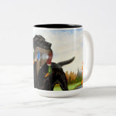 Jagd-HundeTasse Zweifarbige Tasse (VorderseiteRechts)