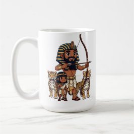 Jagd im Alten Ägypten mit Leoparden Kaffeetasse