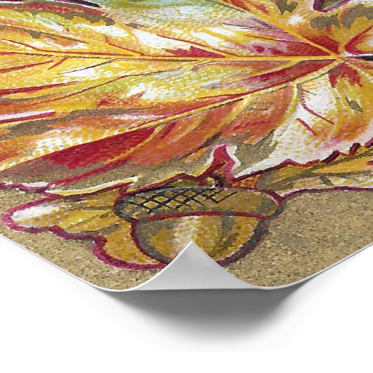 Jagd im Herbst Vintager Erntedank Poster (Ecke)