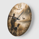 Jagd im Nebel Große Wanduhr (Winkel)