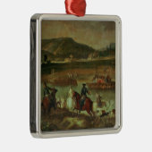 Jagd im Wald bei Compiegne Silbernes Ornament (Rechts)