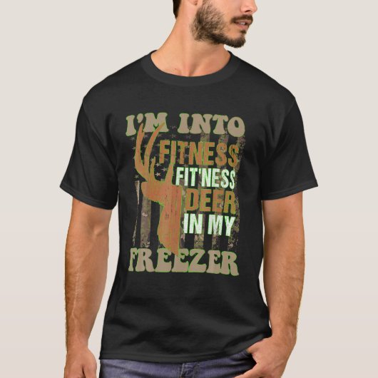 Jagd in Fitness Hirschgefrier lustiger Jäger T-Shirt (Vorderseite)