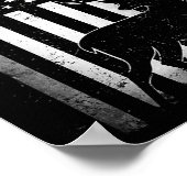 Jagd Jäger Hirsche US-amerikanische Fahne Camoufla Poster (Ecke)