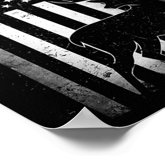 Jagd Jäger Hirsche US-amerikanische Fahne Camoufla Poster (Ecke)