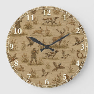 Jagd, Jäger, Jagen Große Wanduhr
