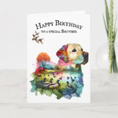 Jagd Labrador Retriever für Bruder Karte (Vorderseite)