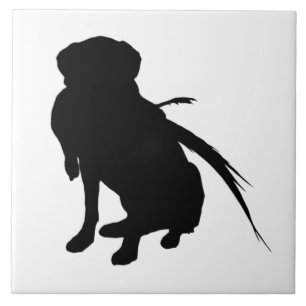 Jagd Labrador Retriever Silhouette Liebe Hunde Fliese
