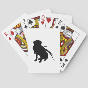 Jagd Labrador Retriever Silhouette Liebe Hunde Spielkarten