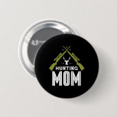 Jagd Mama Jäger Hirschjäger Jagd Mutter Mami Button (Vorne & Hinten)