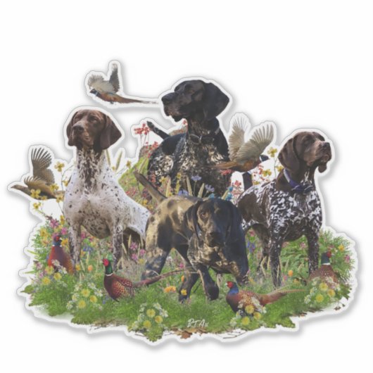 Jagd mit APS-Aufkleber Aufkleber (Vorderseite)