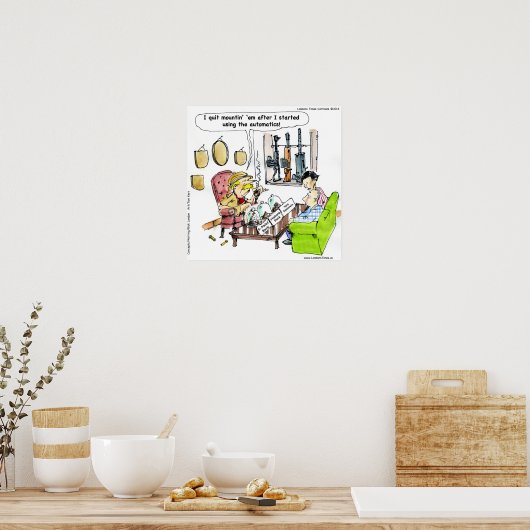 Jagd mit Automatikplakaten Poster (Küche)