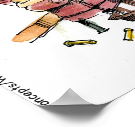 Jagd mit Automatikplakaten Poster (Ecke)