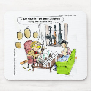 Jagd mit Automatikwerken Funny Gifts & T-Shirts Mousepad