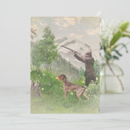 Jagd mit deutschem Drahthaar Pointer Einladung (Stehend Vorderseite)