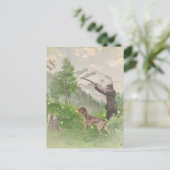 Jagd mit deutschem Drahthaar Pointer Postkarte (Stehend Vorderseite)