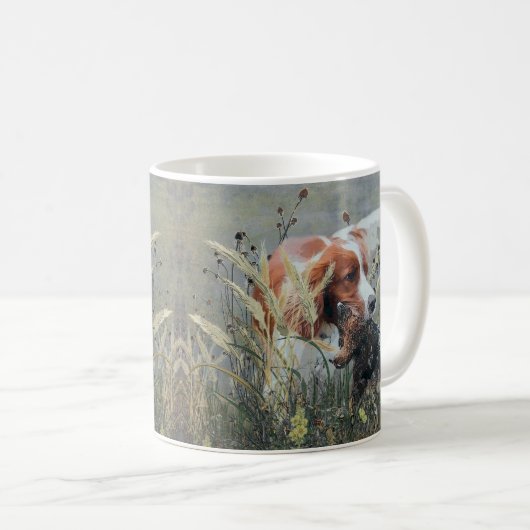 Jagd mit Epagneul Breton Kaffeetasse (VorderseiteRechts)