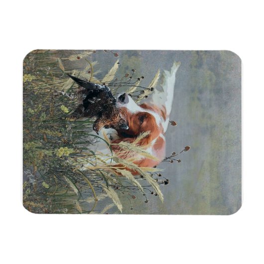 Jagd mit Epagneul Breton Magnet (Horizontal)