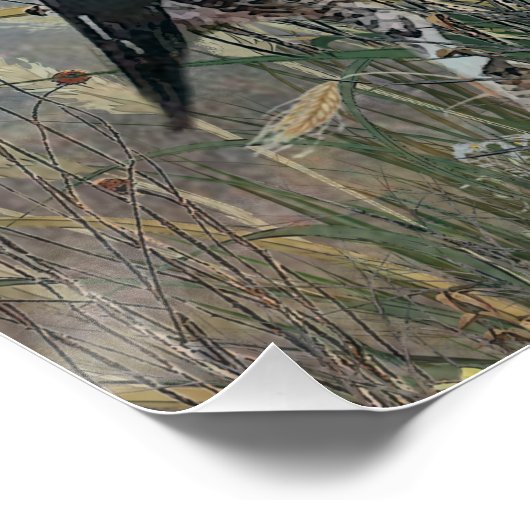 Jagd mit Epagneul Breton Poster (Ecke)