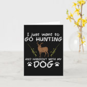 Jagd mit Hund-Funny Hirsche Jäger Männer Karte (Gelbe Blume)