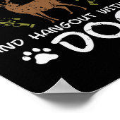Jagd mit Hund-Funny Hirsche Jäger Männer Poster (Ecke)