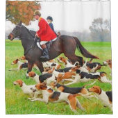 Jagd mit Hunden Duschvorhang (Vorderseite)